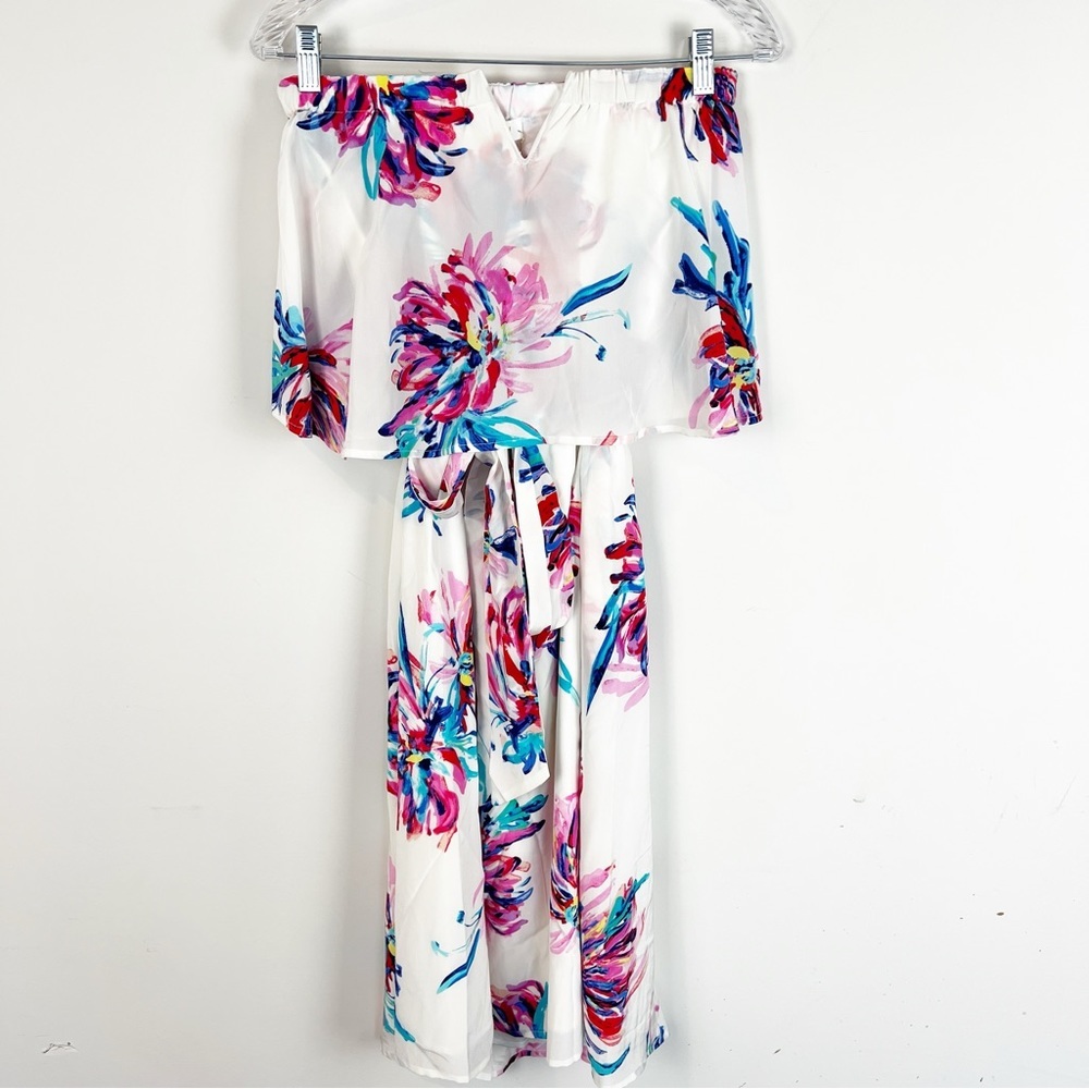NEW Yumi Kim Silk Floral Strapless Dress size M